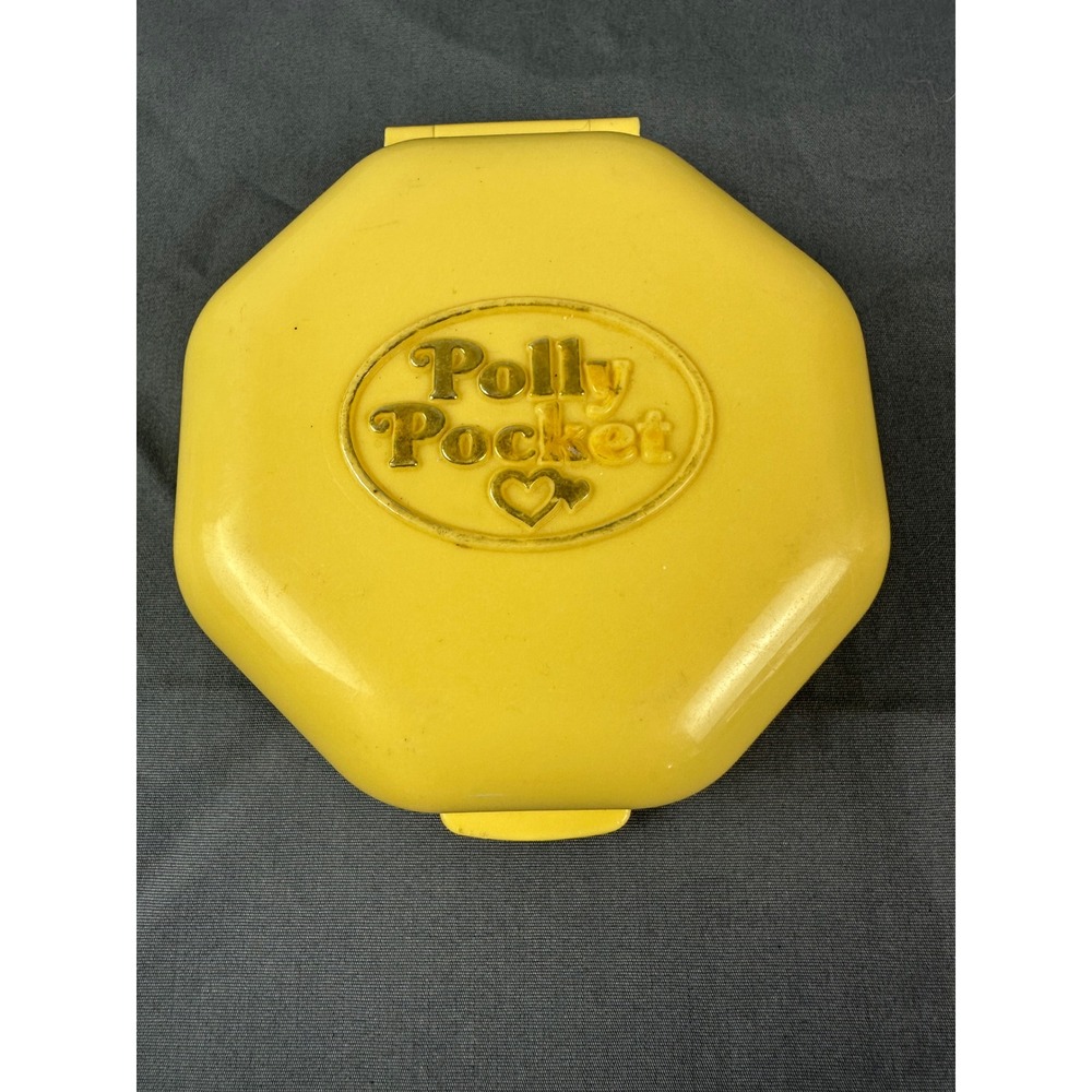 1990 Bluebird Polly Pocket Hair Salon Yellow Compact ONLY